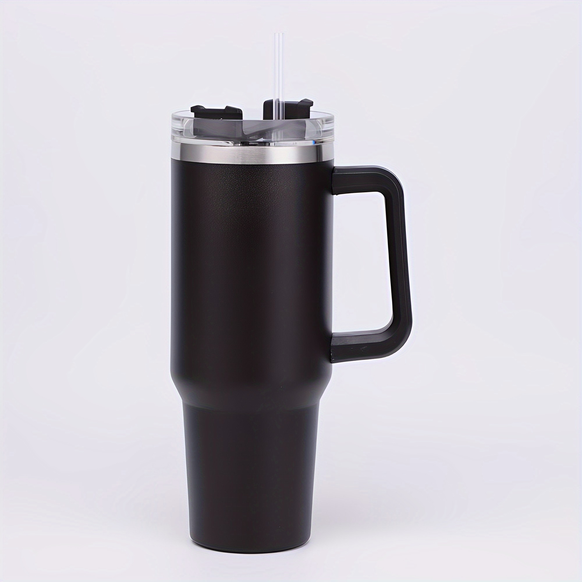 1pc, Stanly Cup With Lid And Straw, 40oz/1200ml Heavy Duty Water Cup,  Stainless Steel Tumbler, Vacuum Coffee Cups, Drinking Cups, Summer  Drinkware