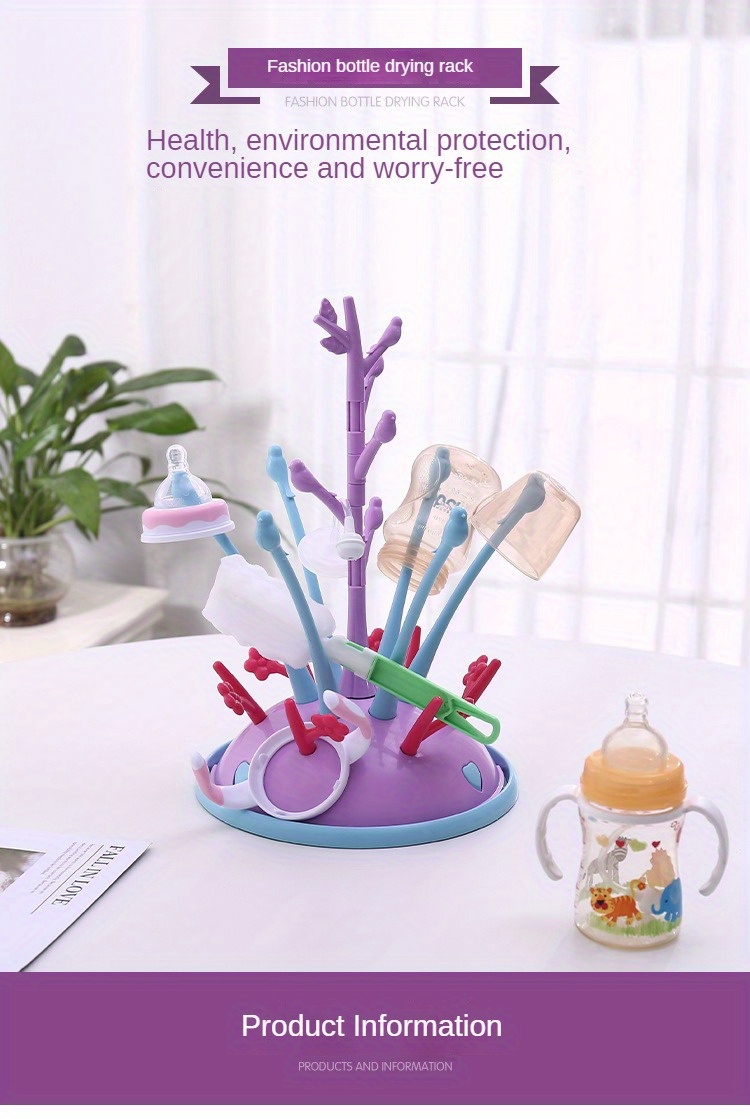 Baby Cup Drain Rack - Purple