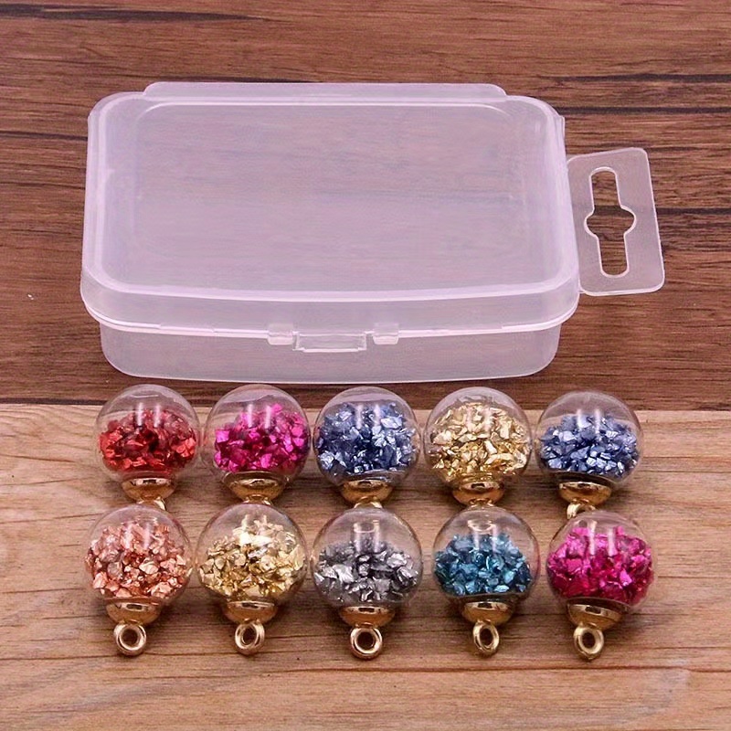 10pcs 8-30 Styles Mix Glass Bottles Milk Tea Cup Ball Earring Charms DIY Findings Keychain Bracelets Pendant for Jewelry Making,Temu