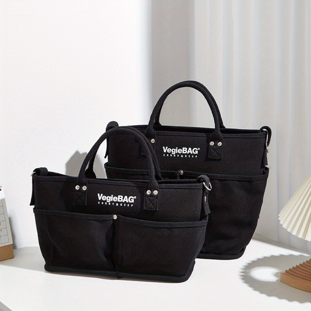 Canvas Tote Bag Durable Lightweight Shoulder Bag Large Capacity