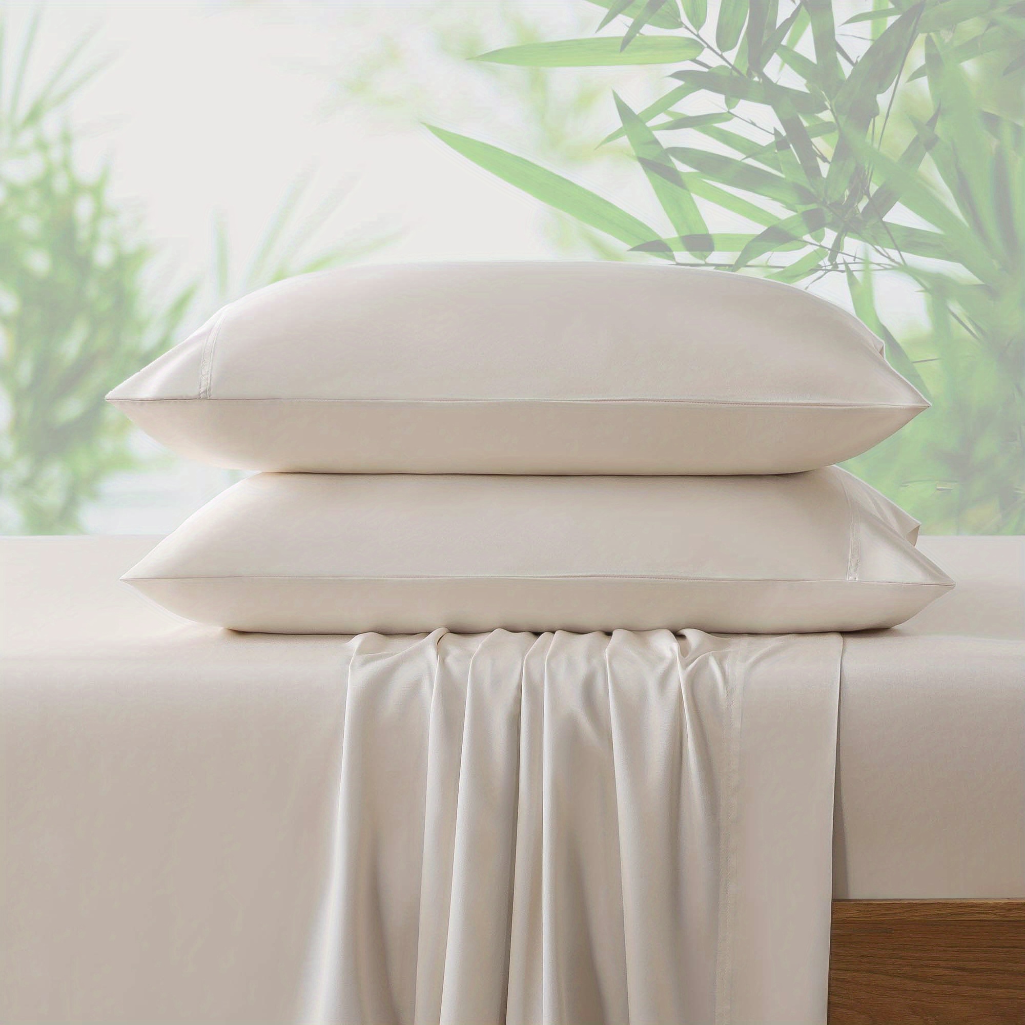 Bamboo Blend Sheet Set Silky Soft Fitted Bed Sheets - Temu