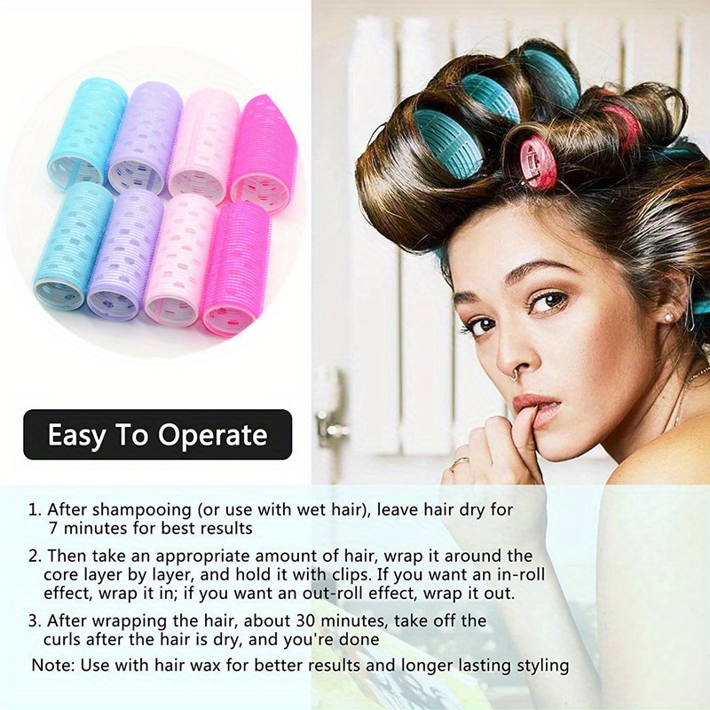 Heatless Hair Rollers Hair Curlers Self adhesive Hair Temu