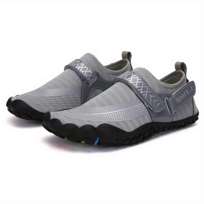 Women Mens Gray Water Shoes Quick Dry Non Slip Lightweight Water