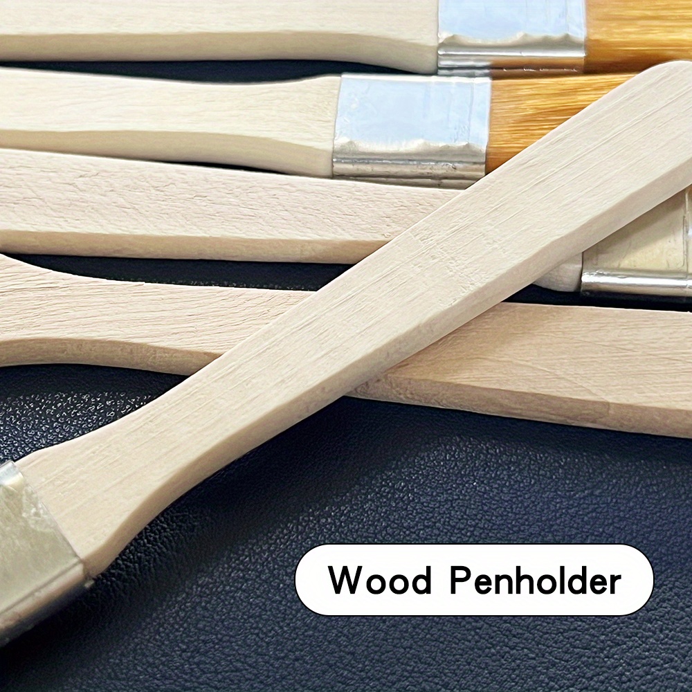 Nylon Paintbrushes Short Wood Rod Students Art Paint Temu