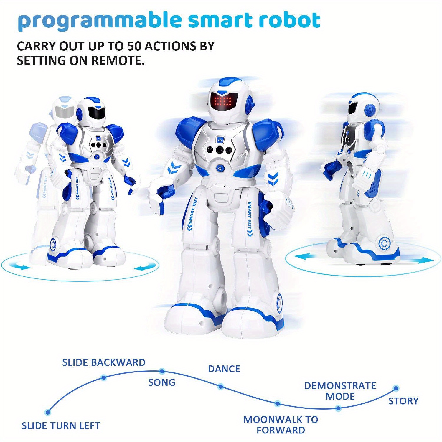 RC Robot Programmable Intelligent Walk Sing Dance Smart Robot for Kids Toy  Gift