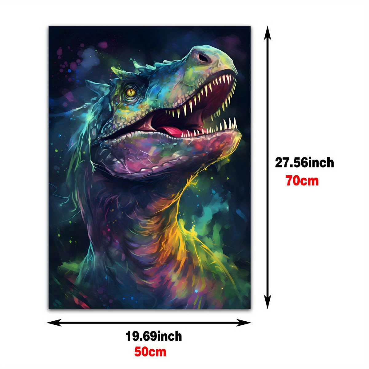 T rex Dinosaur Canvas Poster Modern Animal Wall Art Kids - Temu