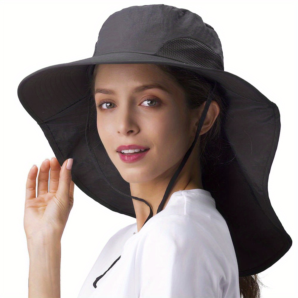 Waterproof Nylon Upf 50+ Sun Hat Mesh Breathable Hiking - Temu