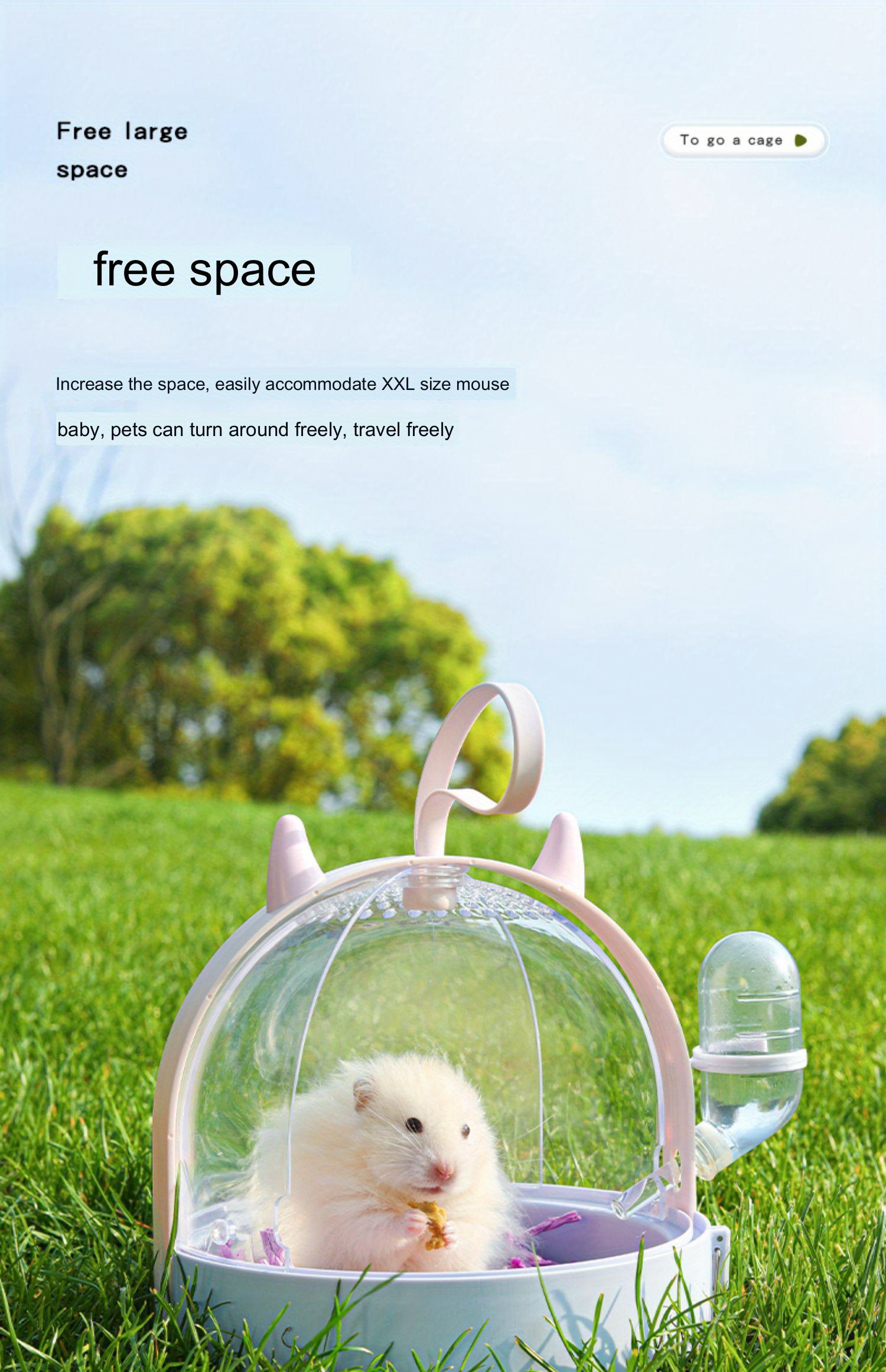 Cute Unique 360° Hamster Cage Acrylic Material Two color - Temu Australia