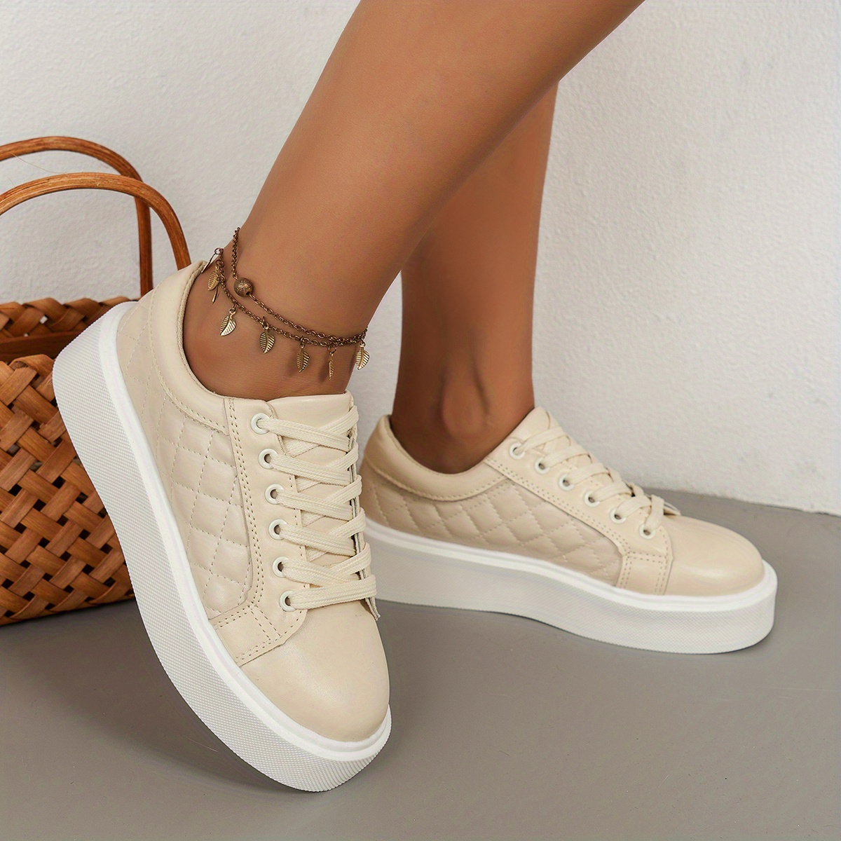 Tan hot sale platform sneakers