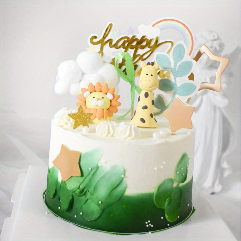 1pc Decorazione Torta Safari Animali Compleanno Giungla - Temu Switzerland