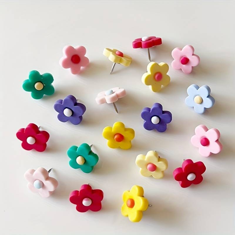 Colorful Daisy Flower Push Pins Thumbtack Push Pins Cork - Temu