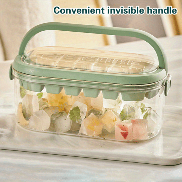 Portable 1 Ice Cube Mold And Storage Box With Handle High Capacity 54 Slots Ice  Ball Ice Maker Summer Kitchen Tools - Temu