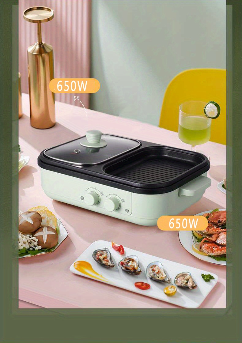 Hot Pot Electric Long Handle Non stick Ceramic Coating - Temu