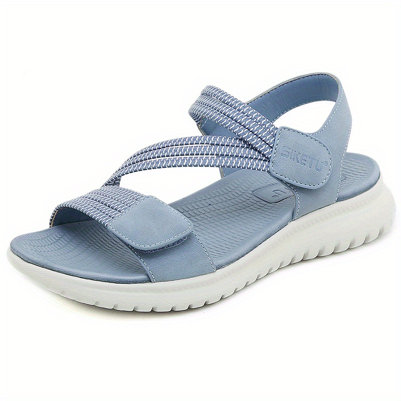 Zapatillas ortopédicas planas para mujer Sandalias deportivas Transpirable  Zapatillas elásticas de suela gruesa Zapatos de punta abierta Azul