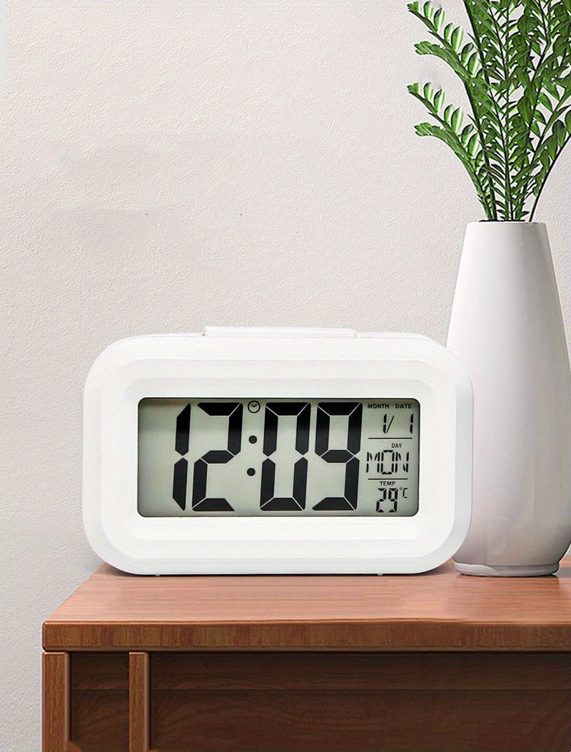 Mini Simple Clock Digital Alarm Clock Thermometer - Temu