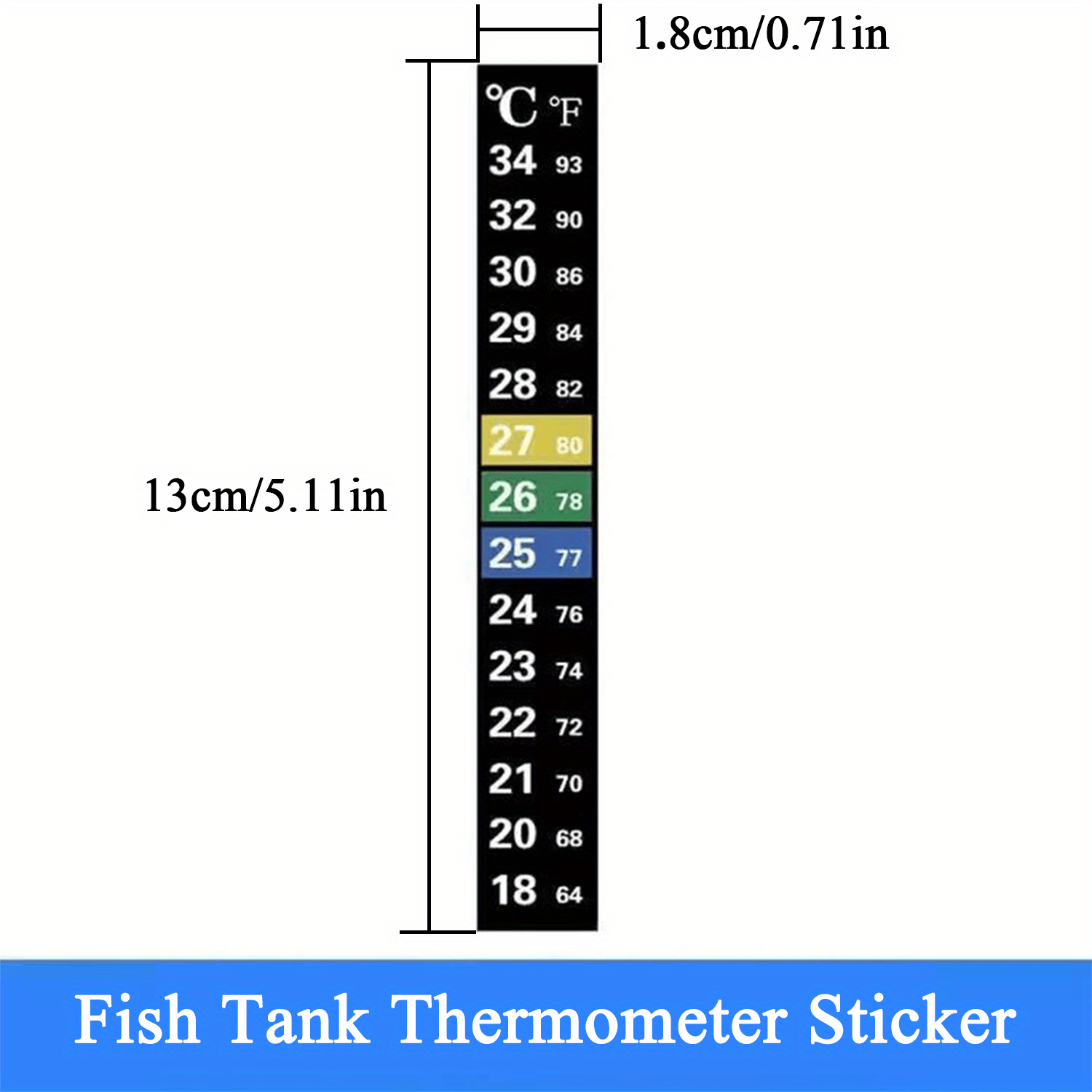 Thermomètre de précision pour aquarium (lot de 2)