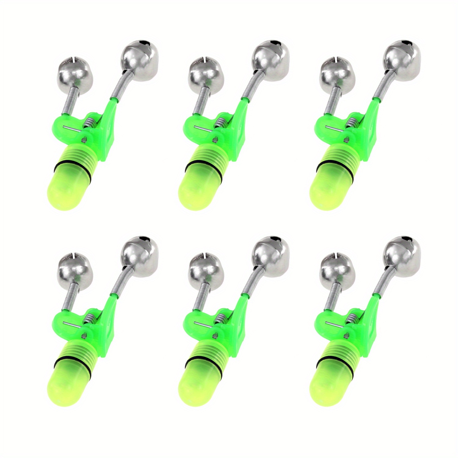 2 Pcs Fishing Rod Sensor Light Fishing Rod Alarm with Light Fishing Alarm  Lamp Fishing Rods Glow Stick Bite Alarm Outdoor Light Clips Fishing Pole