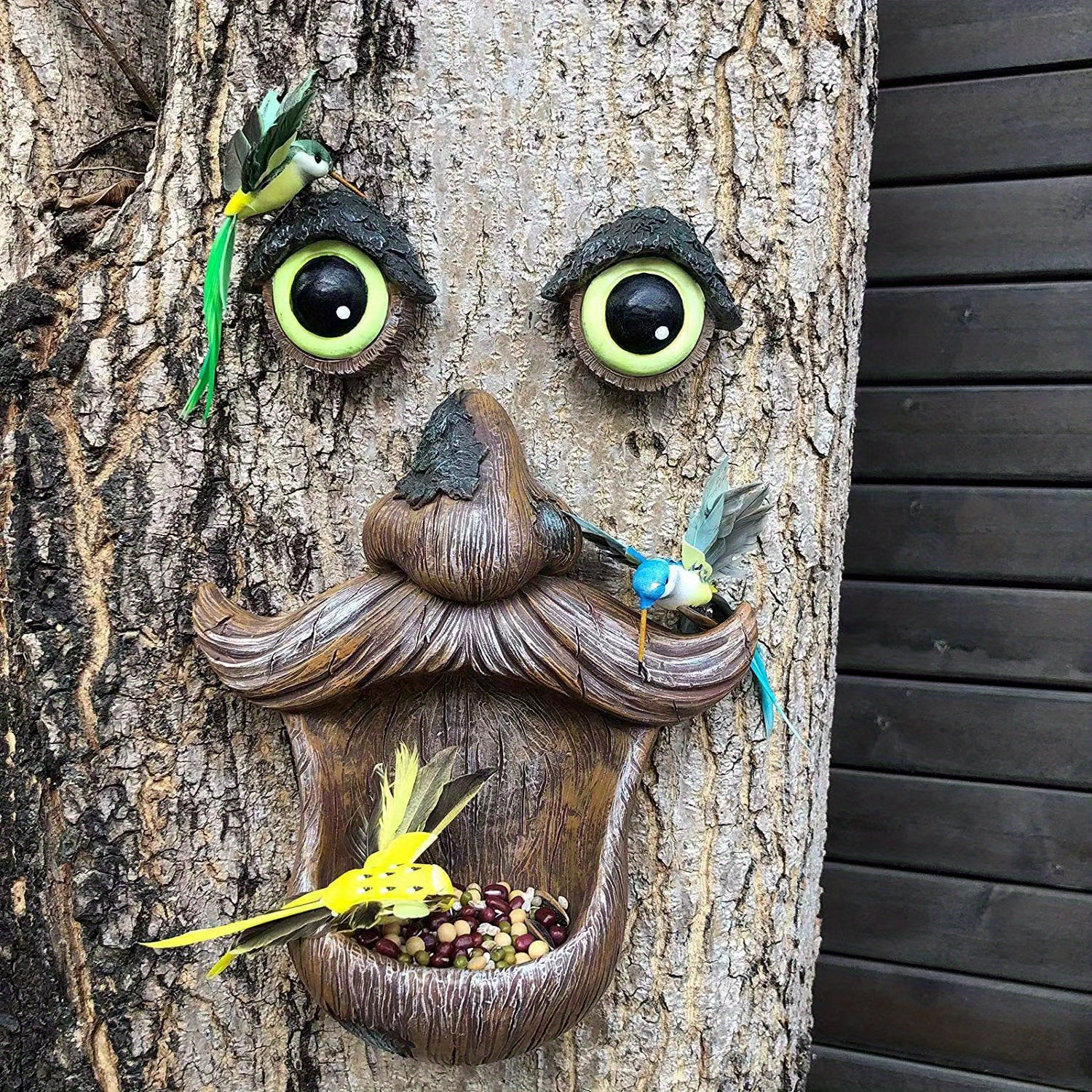 Glow in dark Tree Face Bird Feeder A Fantastic Garden - Temu New Zealand