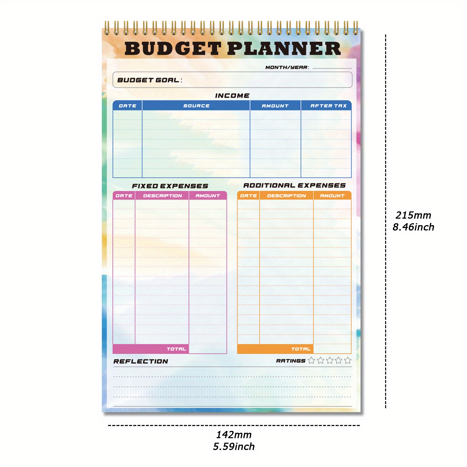 Budget Sheet, Savings Expense Tracker, Monthly, Weekly Portfolio