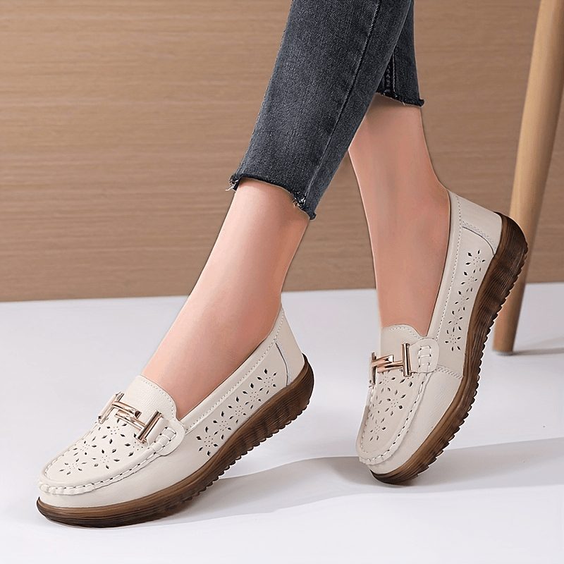 Womens cut out sales loafers