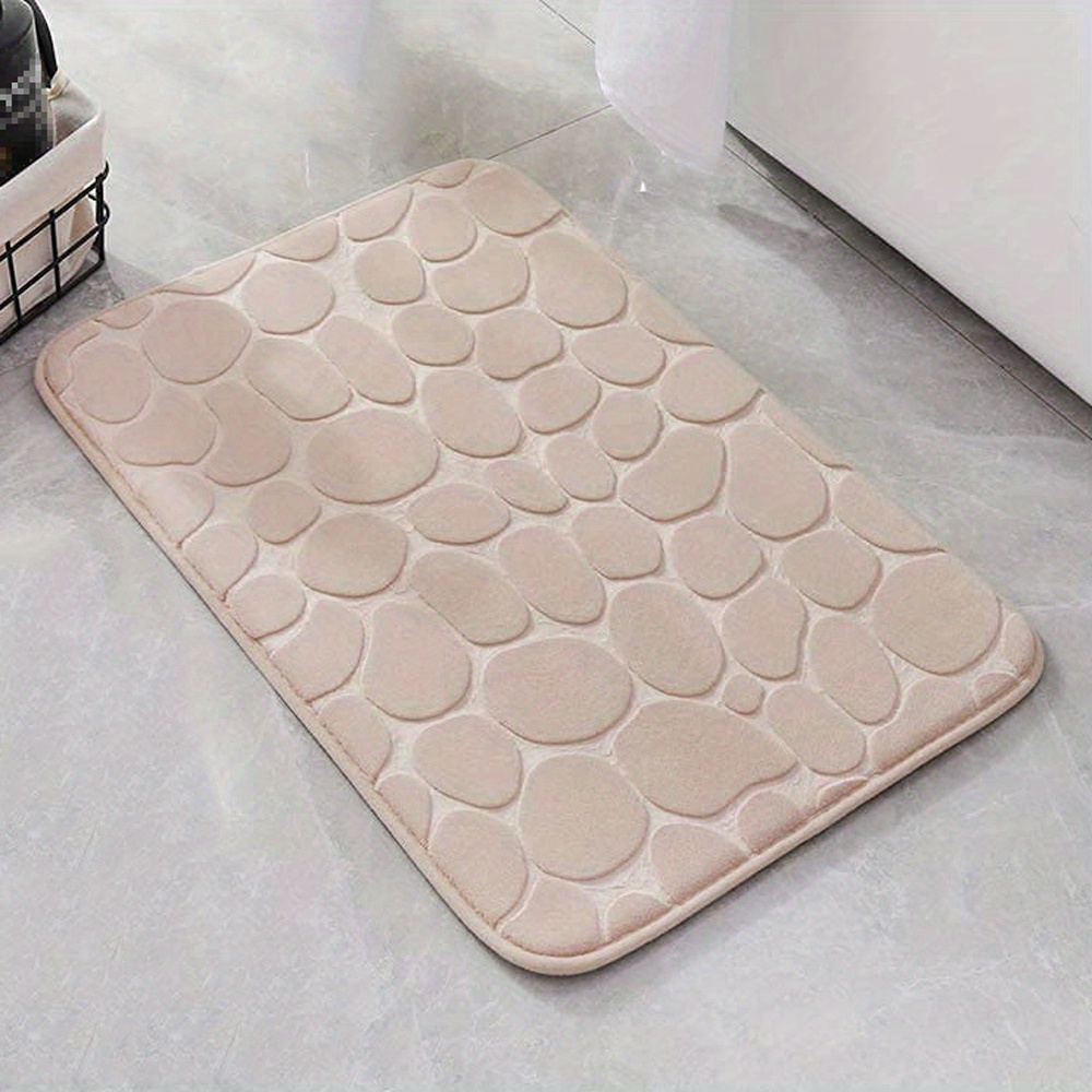 Memory Foam Bath Mat Embossed Pebble Comfortable Floor Rug - Temu