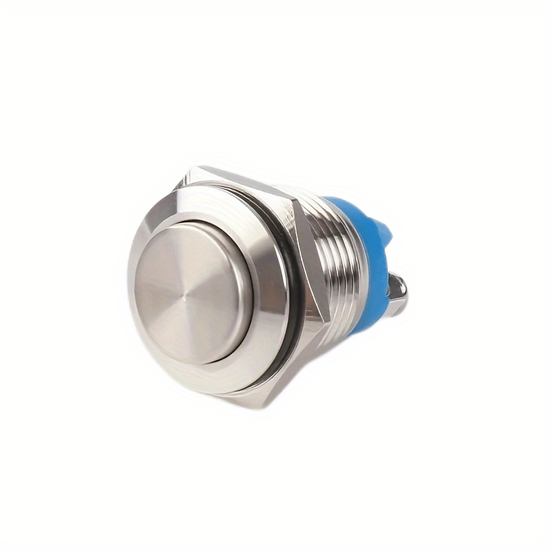 Interrupteur à bouton-poussoir métallique 8 mm 4 broches étanche à LED 12 V  momentané - Chine Interrupteur à bouton-poussoir, interrupteur à bouton- poussoir métallique
