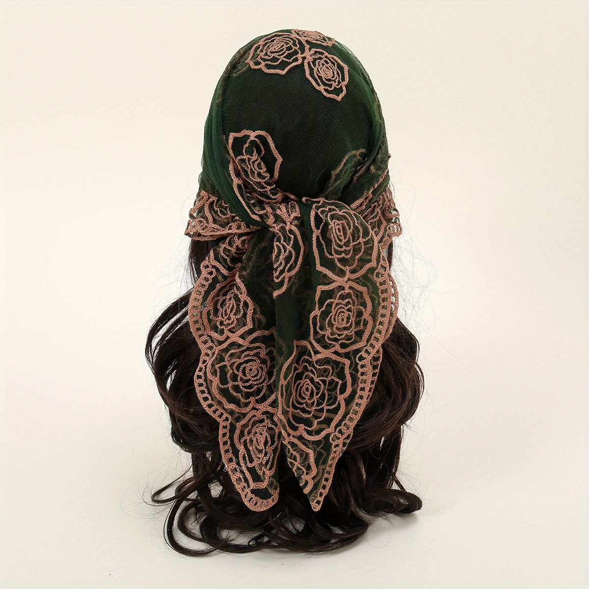 Embroidered Headscarf Thin Sunscreen Square Scarf