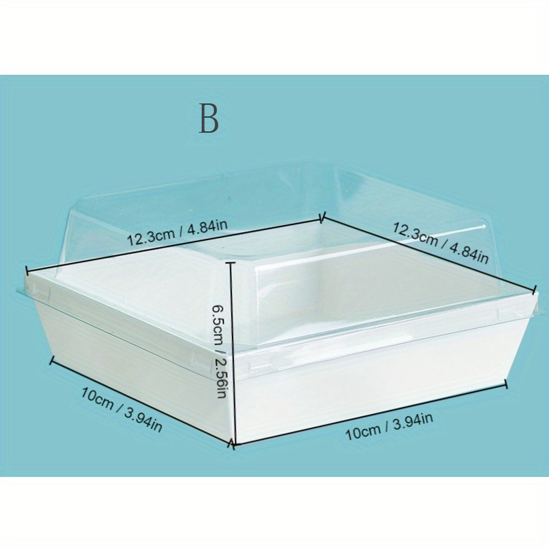 10/50pcs Caja Pastel Tapa Transparente Perfecta Pasteles - Temu