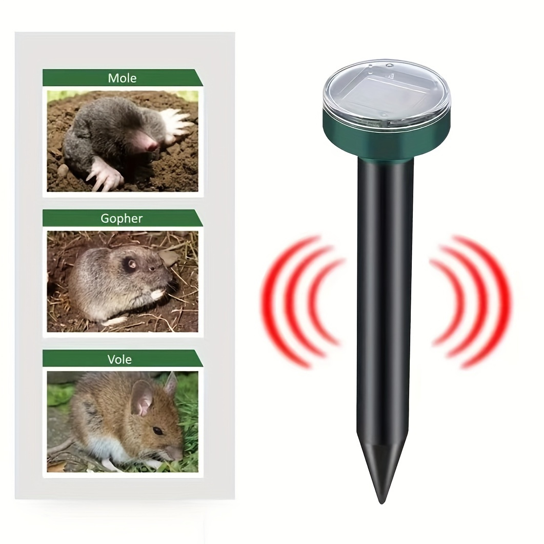 Keep Garden Yard Pest free Solar powered Ultrasonic Mouse Temu