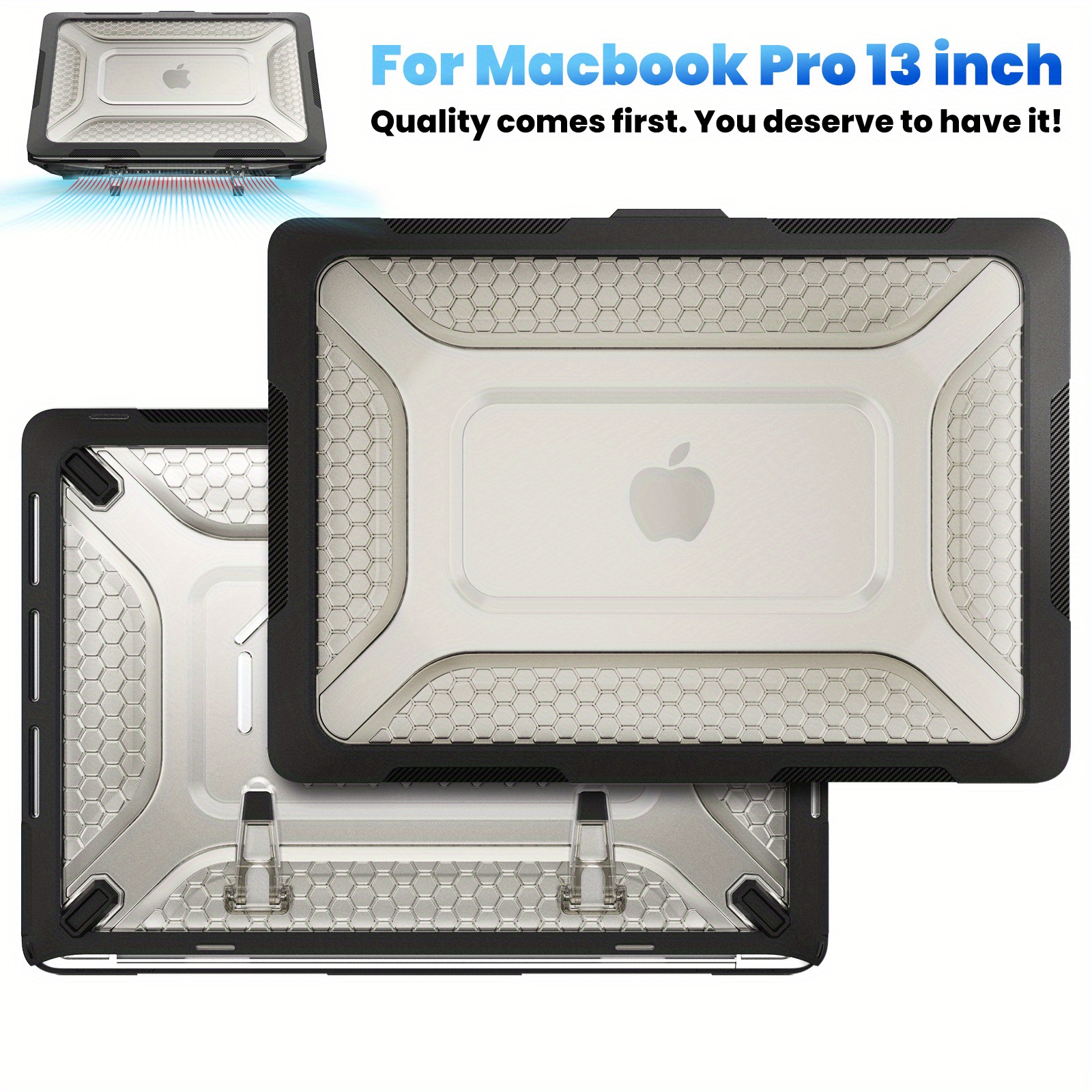 Case For Macbook Pro, Built-in Foldable Stand & Cooling Vents Case