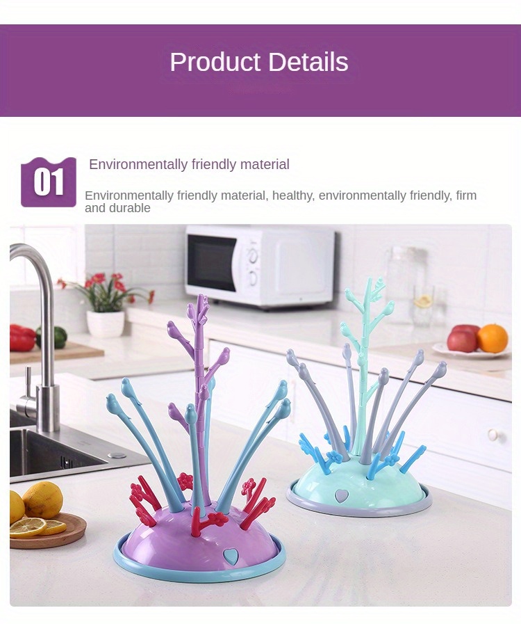 Baby Cup Drain Rack - Green