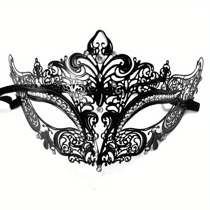 Rhinestone Metal Masquerade Mask Donne Maschera Veneziana - Temu Italy