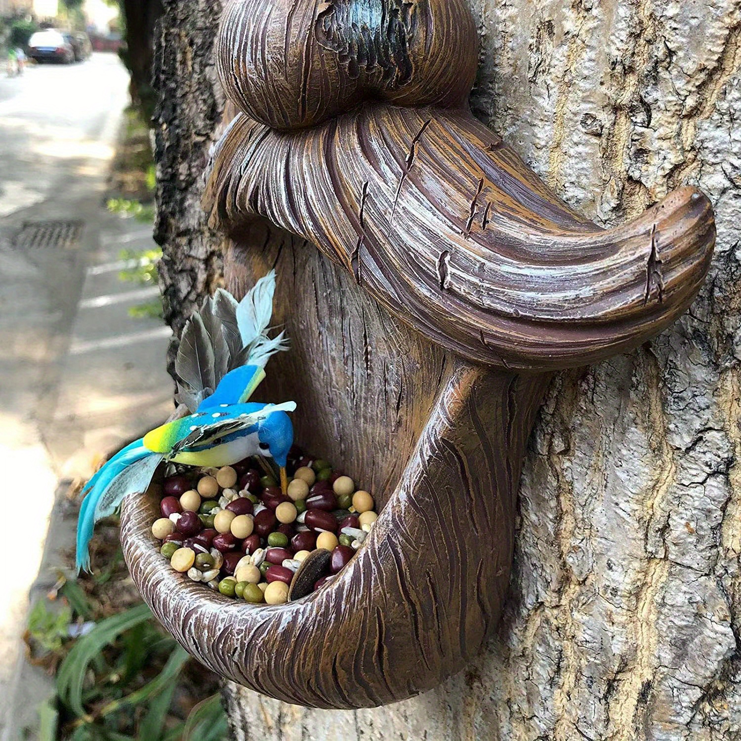 Glow in dark Tree Face Bird Feeder A Fantastic Garden - Temu New Zealand