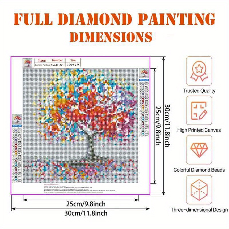 Pintura Diamantes 5d Imitación Diseño Árbol Kits Diamante - Temu Chile