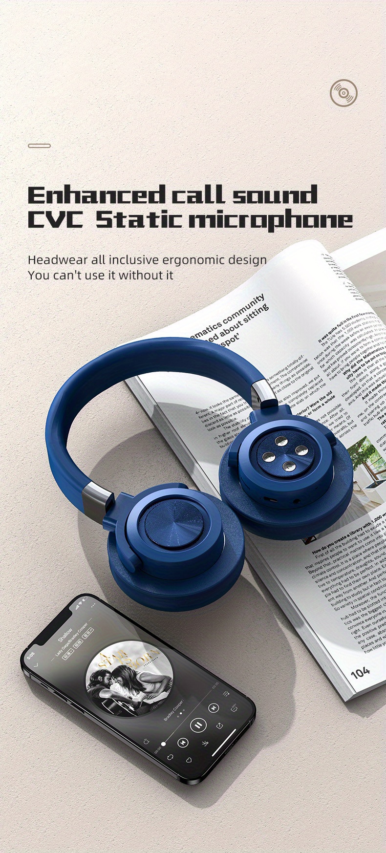 Auriculares supraaurales A51, ligeros, plegables, portátiles, estéreo, con graves potentes.