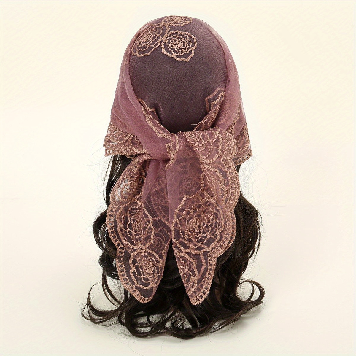 Embroidered Headscarf Thin Sunscreen Square Scarf
