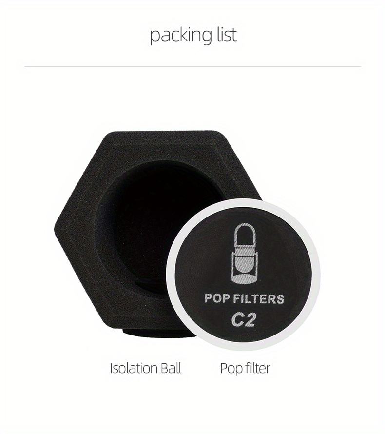 Microphone Isolation Ball Shield Pop Filter Windscreen Sound