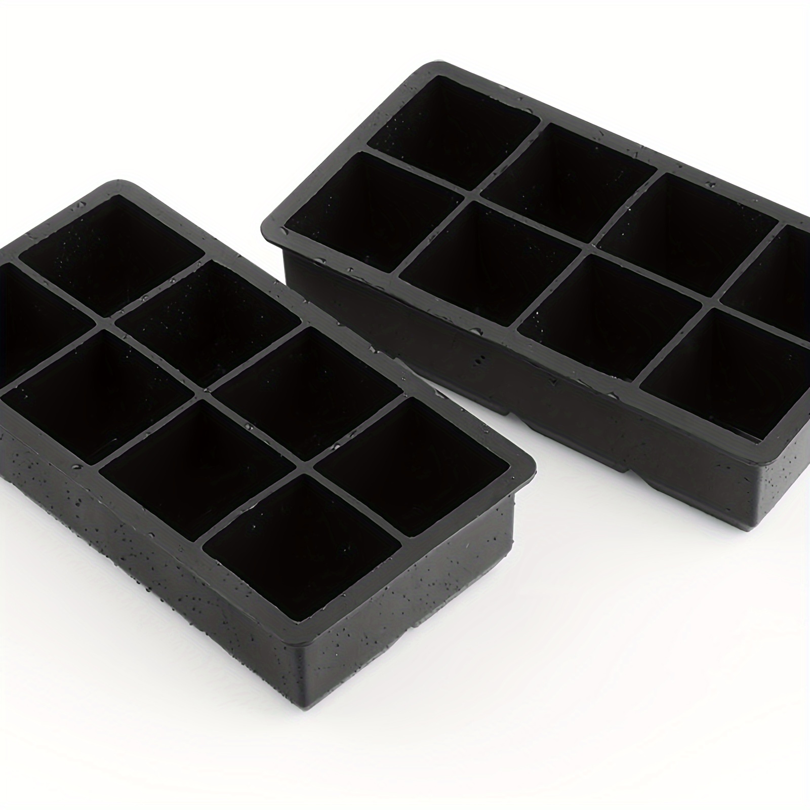 2pcs Silicone Ice Cube Trays,Easy Release Large Ice Cube Tray,Ice