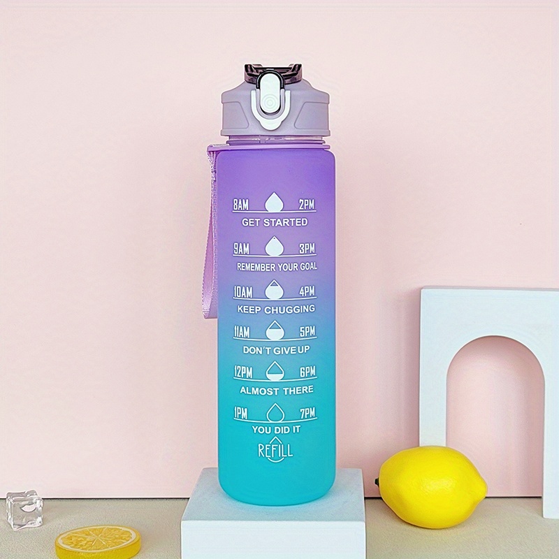 Stay Hydrated On the go: Gradient Color Water Bottles And - Temu