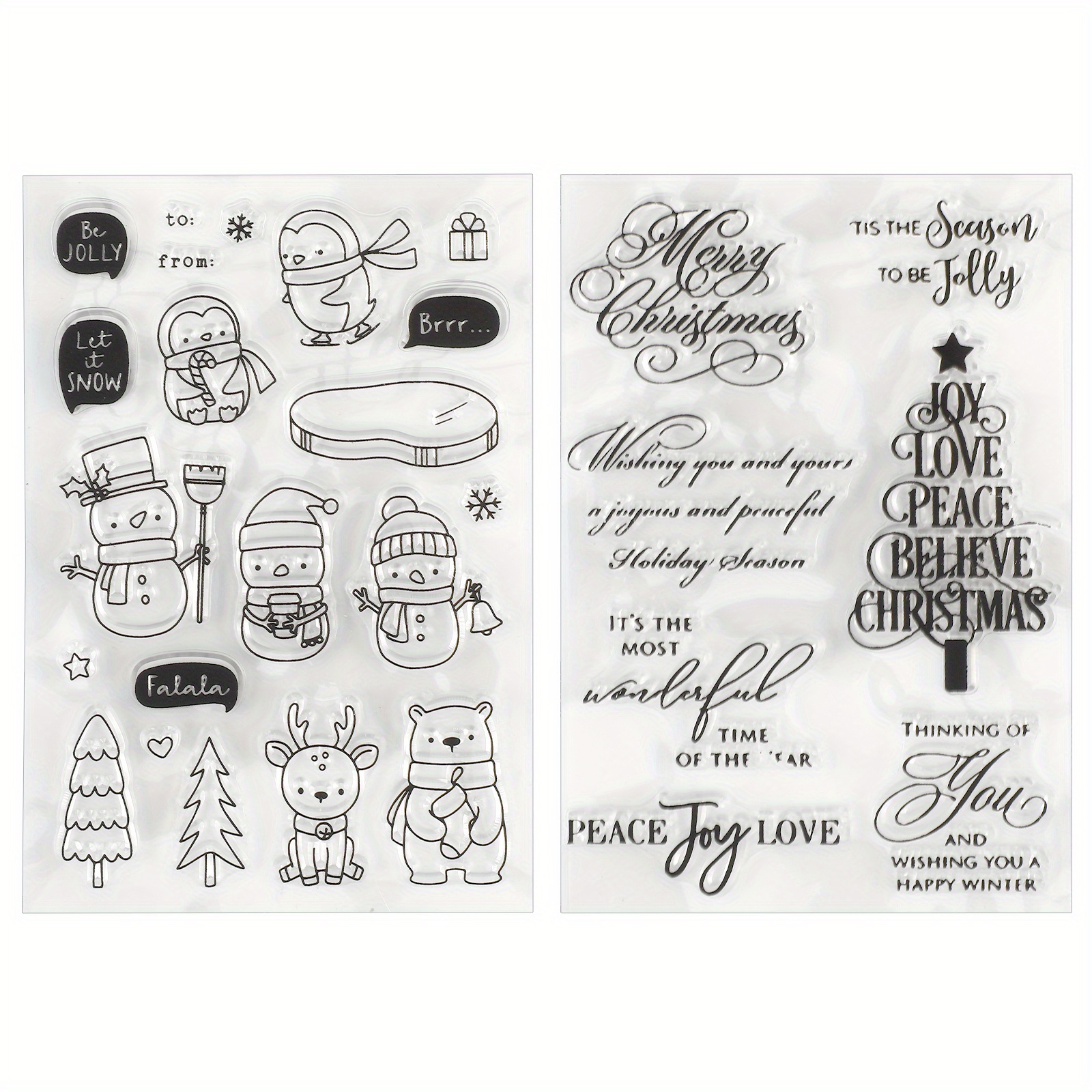 Christmas Rubber Stamps for Card Making