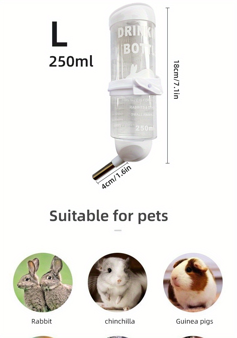 Leak proof Small Animal Water Bottle Hamsters Chinchillas Temu