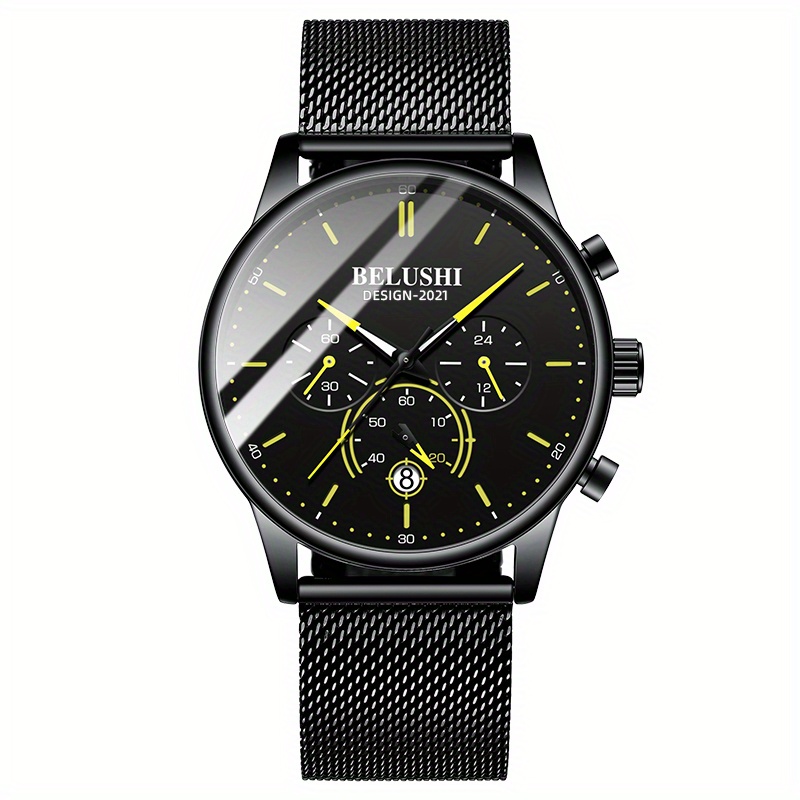 Belushi New Chronograph Luminous Fashion Waterproof Watches - Temu