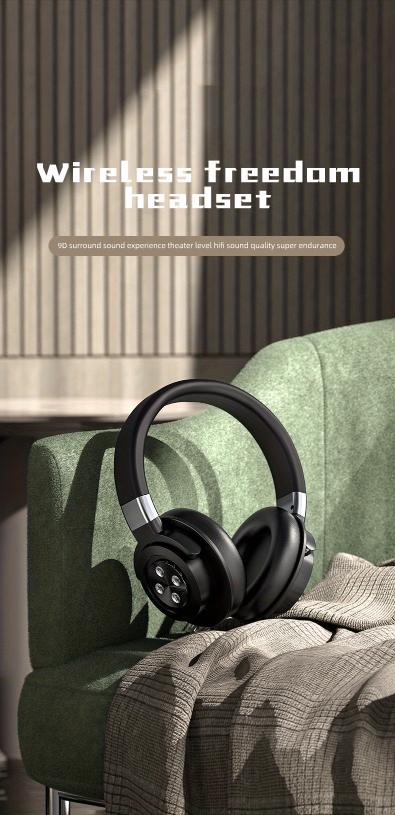 Auriculares supraaurales A51, ligeros, plegables, portátiles, estéreo, con graves potentes.