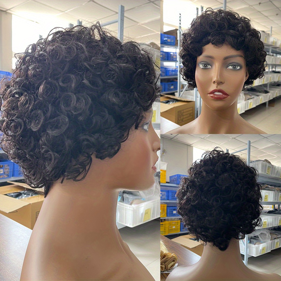 18 Body Wave Brazilian  Brazilian Hair Wigs With Bangs Full Machine  Made, Glueless, Short Pixie Cut For Women From Dreamingqueenhair, $66.34