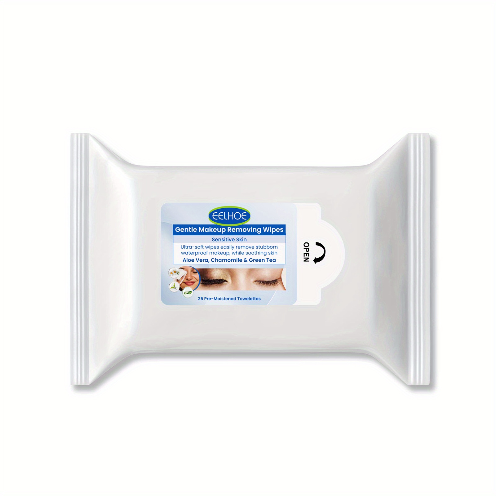 10 Counts Mild Makeup Remover Wipes For Deep Cleansing Face Eyes Lips