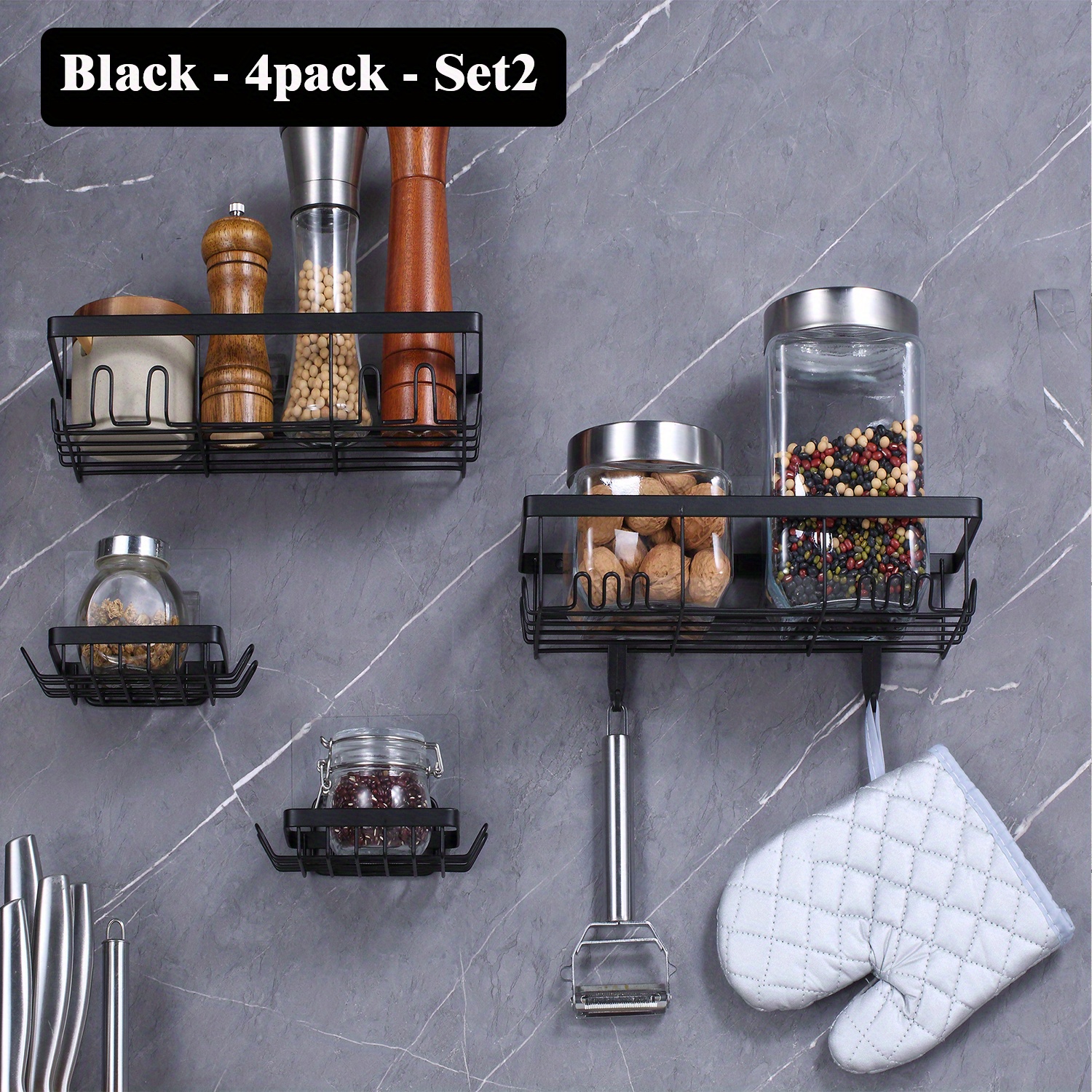 1/2/3/4/5pcs Caddy De Ducha Organizador De Baño Estante De - Temu