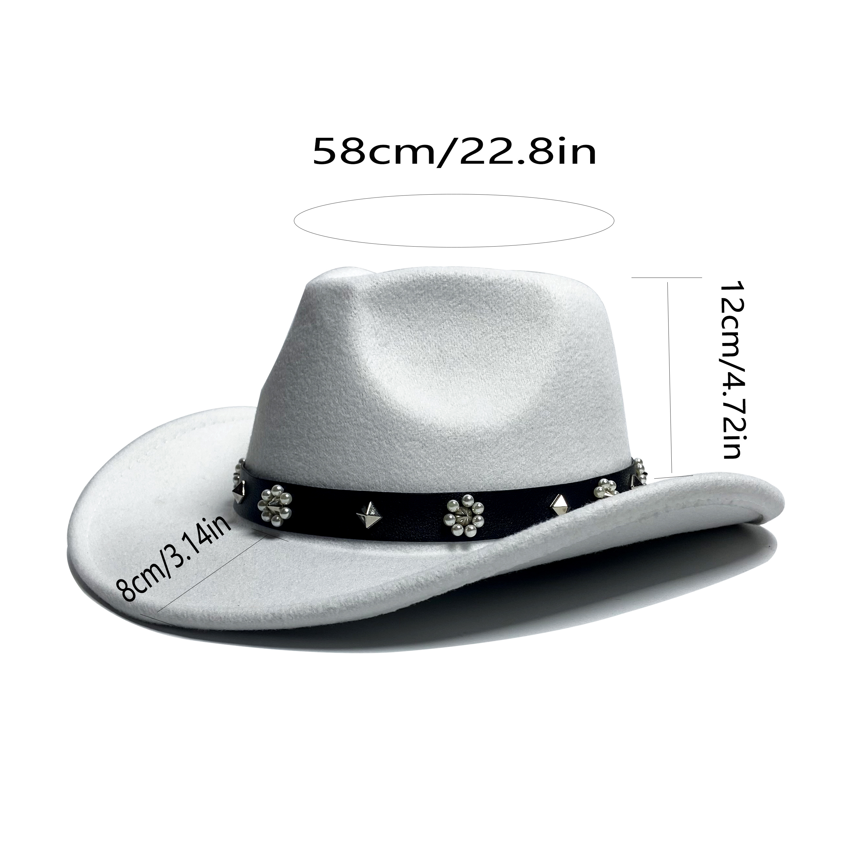 Sombrero Vaquero Negro Retro Para Hombre Y Mujer Con Correa Turquesa - Ala Ancha Y Estilo Western