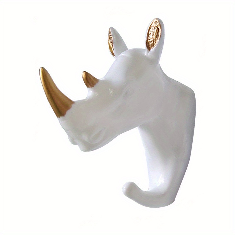 Wall Sculpture Animal Wall Hook Hanger Hook Rhinoceros Deer Horse