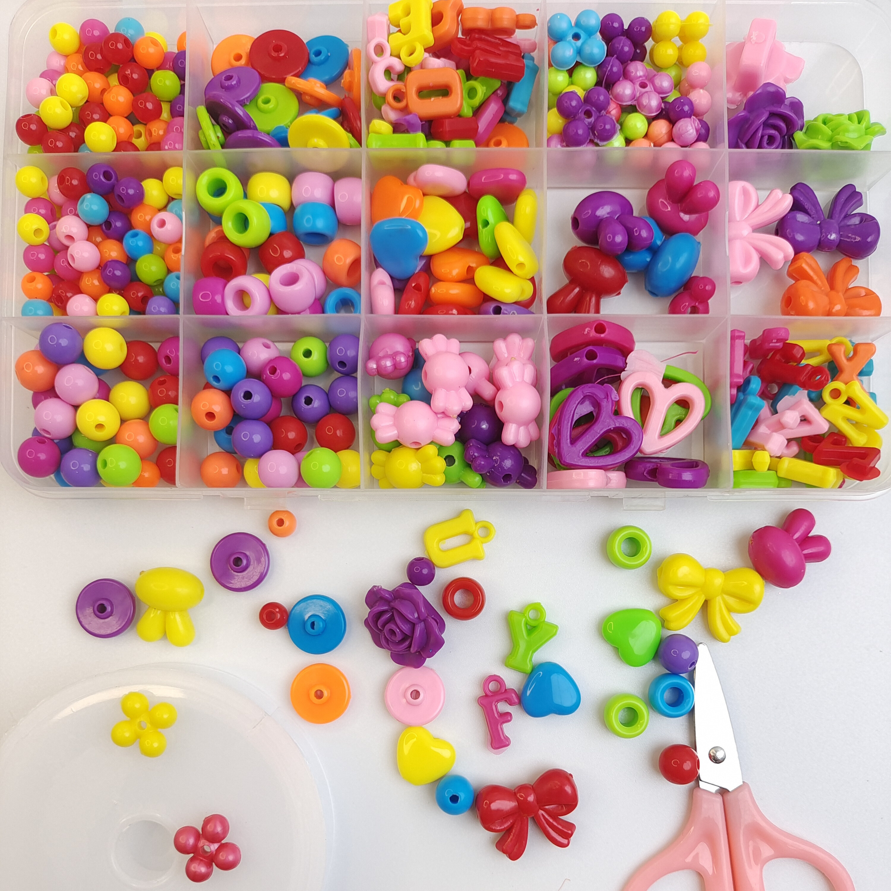 Macaron Color 3mm Glass Seed Beads Set Letter Heart Bead Bracelet