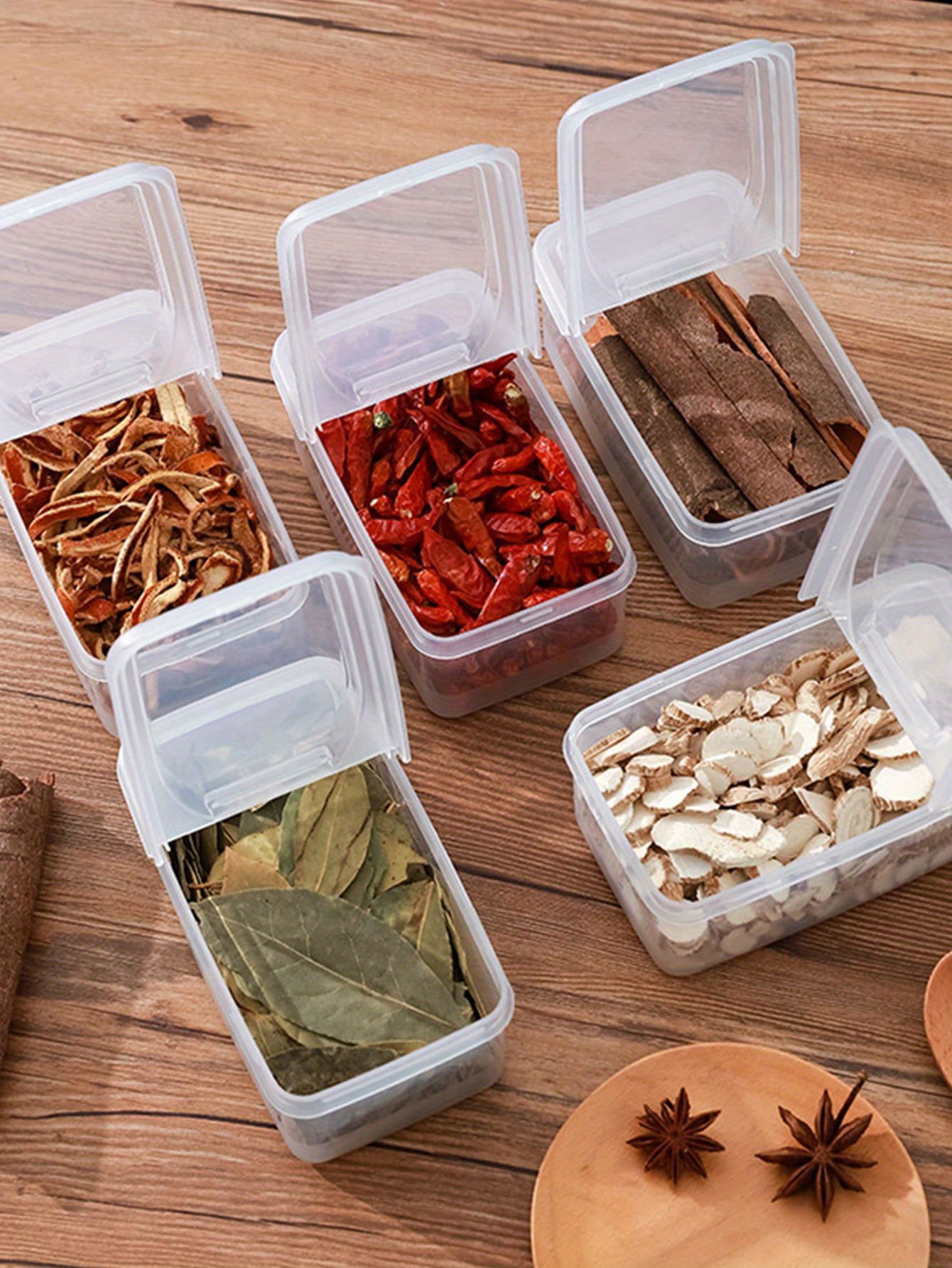 Spice Storage Box Food Storage Containers Flip Top Lids Temu